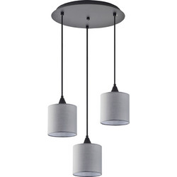 Home Lighting Magnum SE21-BL-B Κρεμαστό Φωτιστικό Οροφής Τρίφωτο E27 Γκρι 10-BL3-SH2 77-9019