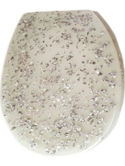 Eurocasa Καπάκι Λεκάνης Οβάλ Πλαστικό Polyresin Λευκό 36x43cm