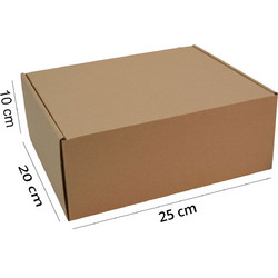 Κουτί αποστολών kraft μικροβέλε 25x20x10cm ΣΕΤ/20 25-158