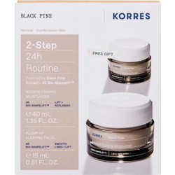Korres Black Pine 2-Step 24h Routine Bounce Firming Intense Moisturizer Normal & Combination Skin 40ml + Plump-Up Sleeping Facial 15ml