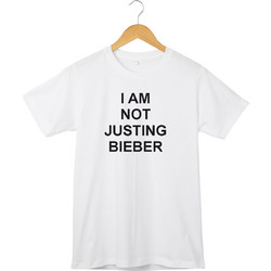 Αντρική Μπλούζα I AM NOT JUSTING BIEBER BIE422-Λευκό