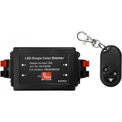Ντίμερ Ταινίας LED 12VDC/24VDC 8A Μαύρο Τηλεχειριζόμενο 30-310120 Lumen-30-310120-Μαύρο 30-310120