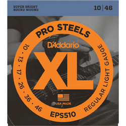 D'Addario EPS510 Σετ 6 Χορδές Ηλεκτρικής Κιθάρας Stainless Steel 10-46" Light Tension