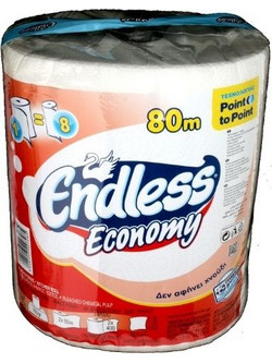 Endless 800gr 80μ. 400 Διπλά Φύλλα Economy Χαρτί Κουζίνας