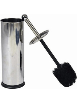 Πιγκάλ Μπάνιου Inox με Μαύρη Βούρτσα 10x40cm Sidirela E-2608