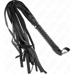 Kink Short Handle Long Tail Flogger Μαστίγιο 70cm Μαύρο