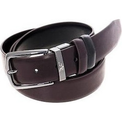 VERSACE 19V69 9641-ΜΑΥΡΟ/ ΚΑΦΕ ΑΝΔΡΙΚΗ ΔΕΡΜΑΤΙΝΗ ΖΩΝΗ ΔΙΠΛΗΣ ΟΨΗΣ