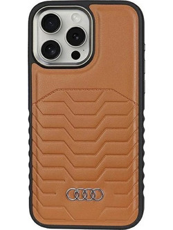 Audi Synthetic Leather case with MagSafe for iPhone 14 Pro Max - brown