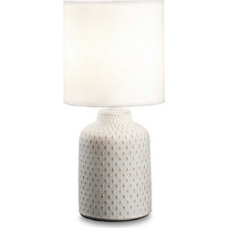 Ideal Lux 245393 Πορτατίφ E14 Λευκό Γκρι Φ15xΥ32cm