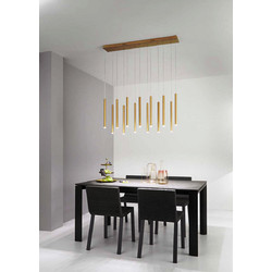 LUCE Κρεμαστό Φωτιστικό Οροφής Ράγα Πολύφωτο LED με Ρυθμιζόμενο Λευκό Φως Μαύρο 8031414896691