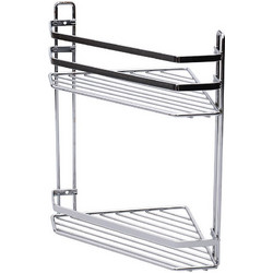 Estia ESTIA ΕΤΑΖΕΡΑ ELEGANT ΜΕΤΑΛΛΙΚΗ ΓΩΝΙΑΚΗ 2 ΘΕΣΕΩΝ 32x28x18cm ΧΡΩΜΙΟΥ