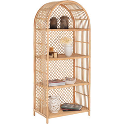 ΒΙΒΛΙΟΘΗΚΗ FB99552 ΑΠΟ ΦΥΣΙΚΟ RATTAN ΣΕ ΦΥΣΙΚΟ ΧΡΩΜΑ 80x40x182Υεκ
