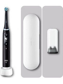 Oral-B iO Series 6 Black Lava Ηλεκτρική Οδοντόβουρτσα με Χρονομετρητή Αισθητήρα Πίεσης & Μαύρη Θήκη Ταξιδίου