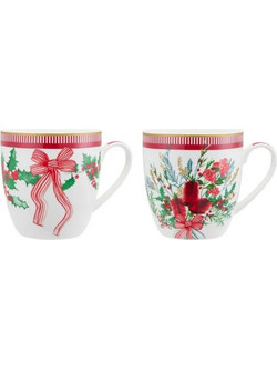 Κούπες Festive Flora (Σετ 2Τμχ) DX1397 340ml Multi Maxwell&Williams
