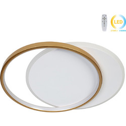 Φωτιστικό οροφής LED 53W 46Χ39Χ5,5 εκ. χρυσό με controller - GLOBOBOX 602176