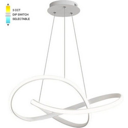Vito VT-2026400 Κρεμαστό Φωτιστικό Οροφής LED 48W CCT 2880lm 3000-6000K Λευκό 60x18cm