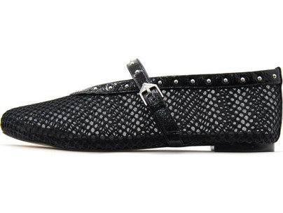 E72693 VERNIZ SHOW FISH NET LEATHER BALLERINAS WOMEN CARRANO