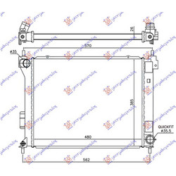 Ψυγειο Νερου 1.4-1.6 Crdi Μηχανικο Πετρελαιο 2010- (480x380x26) Hyundai i20 08-12 - 036506320
