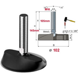 TeCom 38/7112 Γαλβανιζέ πέλμα βάσης O102 M16