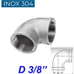 INOX 304 Γωνία 90ο θηλυκή 3/8"