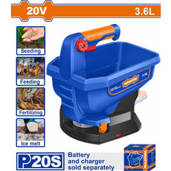 Wadfow WLSS1520 Διασκορπιστής Σπόρων Μπαταρίας Li-ion 20V Χωρίς Μπαταρία & Φορτιστή