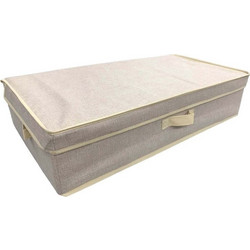 Κουτί Αποθήκευσης Μπεζ με Καπάκι 67x37x15cm