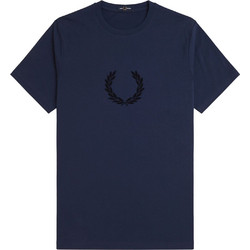 T-Shirt Textured Laurel Wreath M8587 X86 tennis blue