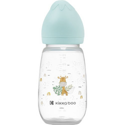 KikkaBoo Savanna Πλαστικό Μπιμπερό με Θηλή Σιλικόνης κατά των Κολικών 6m+ Mint 310ml