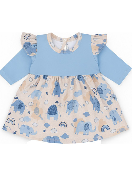 Φορεματάκι 56cm Elephants Grey Blue 5904506812288