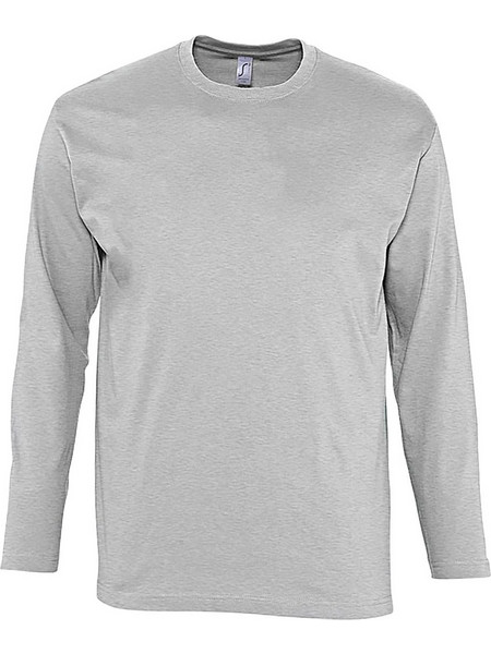 Βαμβακερό Ανδρικό Μακρυμάνικο Sol's Monarch 11420 GREY MELANGE