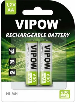 Vipow Rechargeable AA 600mAh 2τμχ