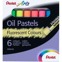 Παστέλ Pentel Fluo Χρώματα 6 Τεμάχια