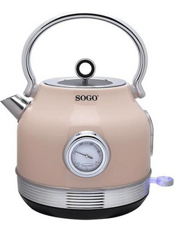 Sogo Retro Style KET-SS-7765 Ανοξείδωτος Βραστήρας 1.7lt 2200W