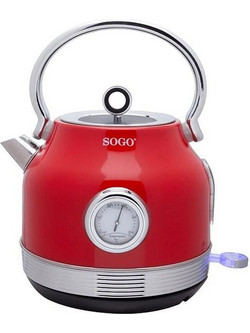 Sogo Retro Style KET-SS-7760 Ανοξείδωτος Βραστήρας 1.7lt 2200W