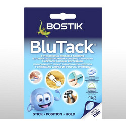 Bostik Κόλλα Αυτοκόλλητο Επαναχρησιμοποιήσιμη σε μορφή πλαστελίνης Blu Tack Original 45gr μπλέ | 31058457