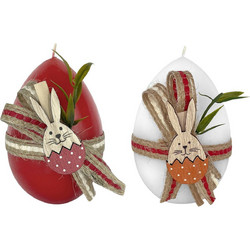 Κερί Αυγό Λαγουδάκι Ξύλινο 9cm Bunny's 931219