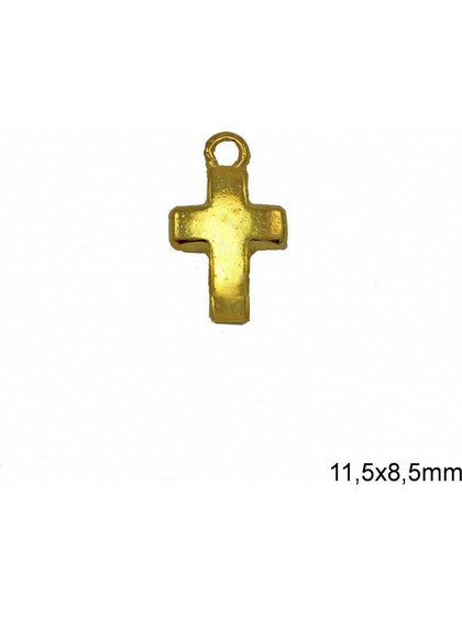 Μενταγιόν Χυτό Σταυρός 11.5x8.5mm επιχρυσο 10 τεμαχια