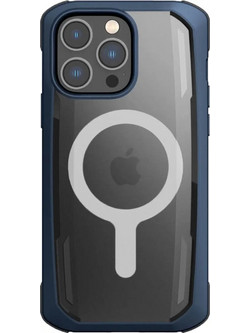 Raptic X-Doria Secure Case for iPhone 14 Pro Max with MagSafe armored cover blue - (Raptic Secure built for MagSafe for iPhone 14 Pro Max Marine Blue)