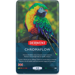 Derwent - Μεταλλική Κασετίνα Με 12 Μολύβια Chromaflow 2305856