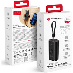 Forcell F10K4 Power Bank 10000mAh 22.5W Black