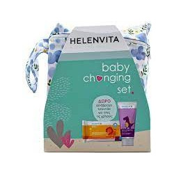 Helenvita Flowers Baby Nappy Rash Cream 150ml + Μωρομάντηλα 64τμχ + Αδιάβροχο Τσαντάκι