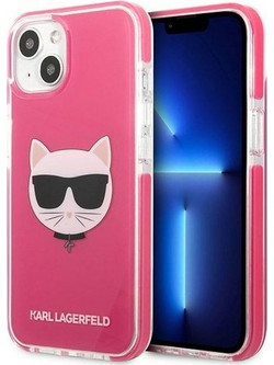 Karl Lagerfeld Iphone 13mIni 5,4'' Hardcase Fuschia Choupette Head - (KLHCP13STPECPI)