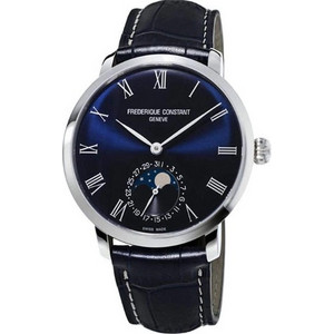 Frederique Constant Ανδρικό Ρολόι Χρονογράφος Αυτόματο με Μπλε Δερμάτινο Λουράκι FC-705NR4S6