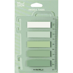 DELI ΣΕΛΙΔΟΔΕΙΚΤΗΣ ΑΥΤΟΚΟΛΛΗΤΟ FILM BOPP BLISTER 5x20 ΦΥΛΛΑ 44x12mm NUSIGN ΠΡΑΣΙΝΟ
