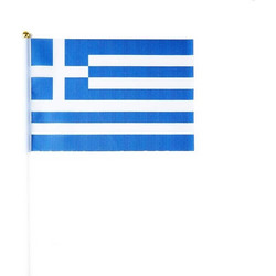 Ελληνική σημαία με ξύλινη λαβή - 45*30cm - 890115