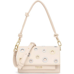Tous Audree Eyelets Γυναικείο Τσαντάκι Χιαστί από Δερματίνη Λευκό με Στενό Λουρί 2002202901