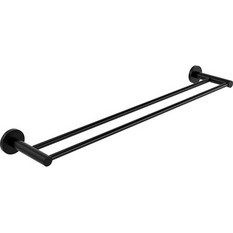 Verdi Sigma Διπλή Πετσετοθήκη Μπάνιου 40cm Μαύρη 3033105