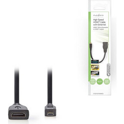 Nedis Καλώδιο HDMI 1.4 HDMI Female to Micro HDMI Male 0.2m Black