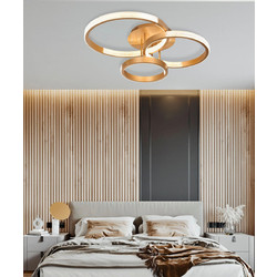 Sunlight Wind C88070/3 Gold Κρεμαστό Φωτιστικό Οροφής Πολύφωτο LED με Θερμό Λευκό Φως Ασημί
