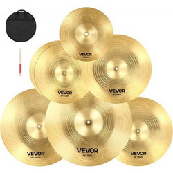 VEVOR Σετ Πιατινιών 6 Τεμαχίων (10" 14" 16" 18" 20") για Ντραμς CPTZCPTZ5ZXGBITH1001V0